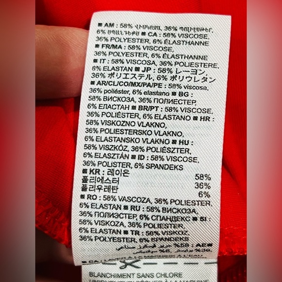 Banana Republic Red Soft Ponte Midi Dress with Slit right side leg split - Picture 7 of 15